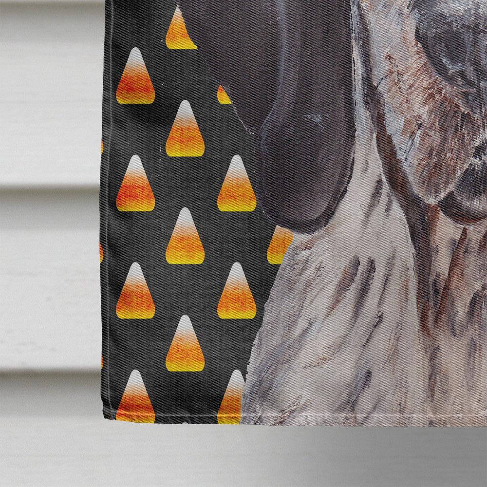 Blue Tick Coonhound Candy Corn Halloween Flag Canvas House Size SC9649CHF