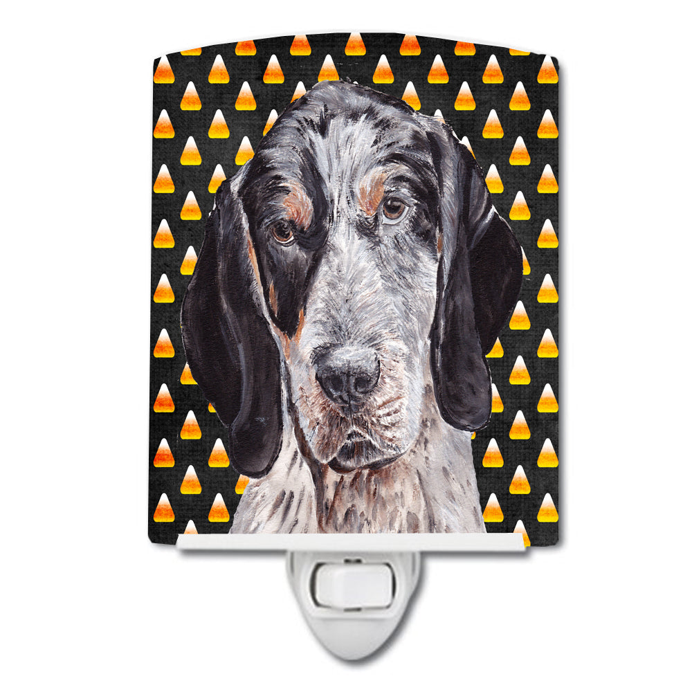 Caroline's Treasures Blue Tick Coonhound Candy Corn Halloween Ceramic Night Light SC9649CNL