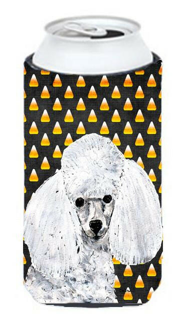 White Toy Poodle Candy Corn Halloween Tall Boy Beverage Insulator Hugger SC9653TBC by Caroline&#39;s Treasures