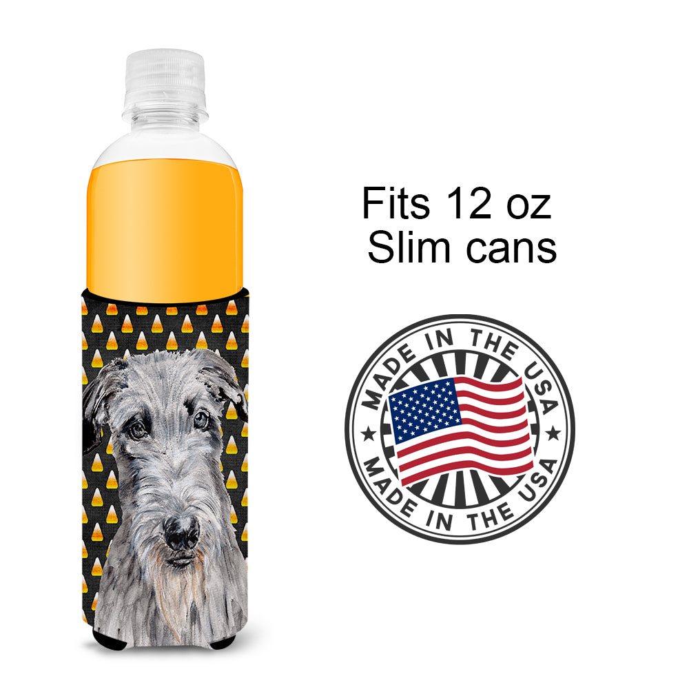 Scottish Deerhound Candy Corn Halloween Ultra Beverage Insulators for slim cans SC9658MUK.