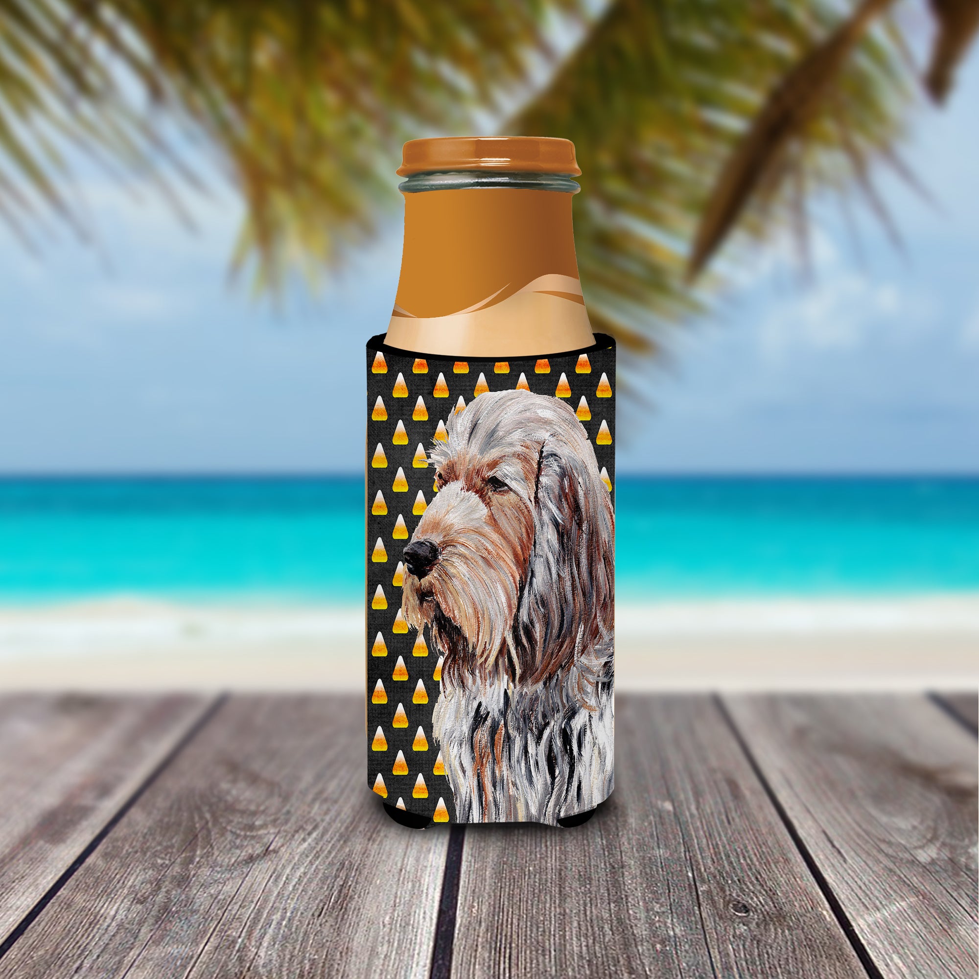 Otterhound Candy Corn Halloween Ultra Beverage Insulators for slim cans SC9660MUK