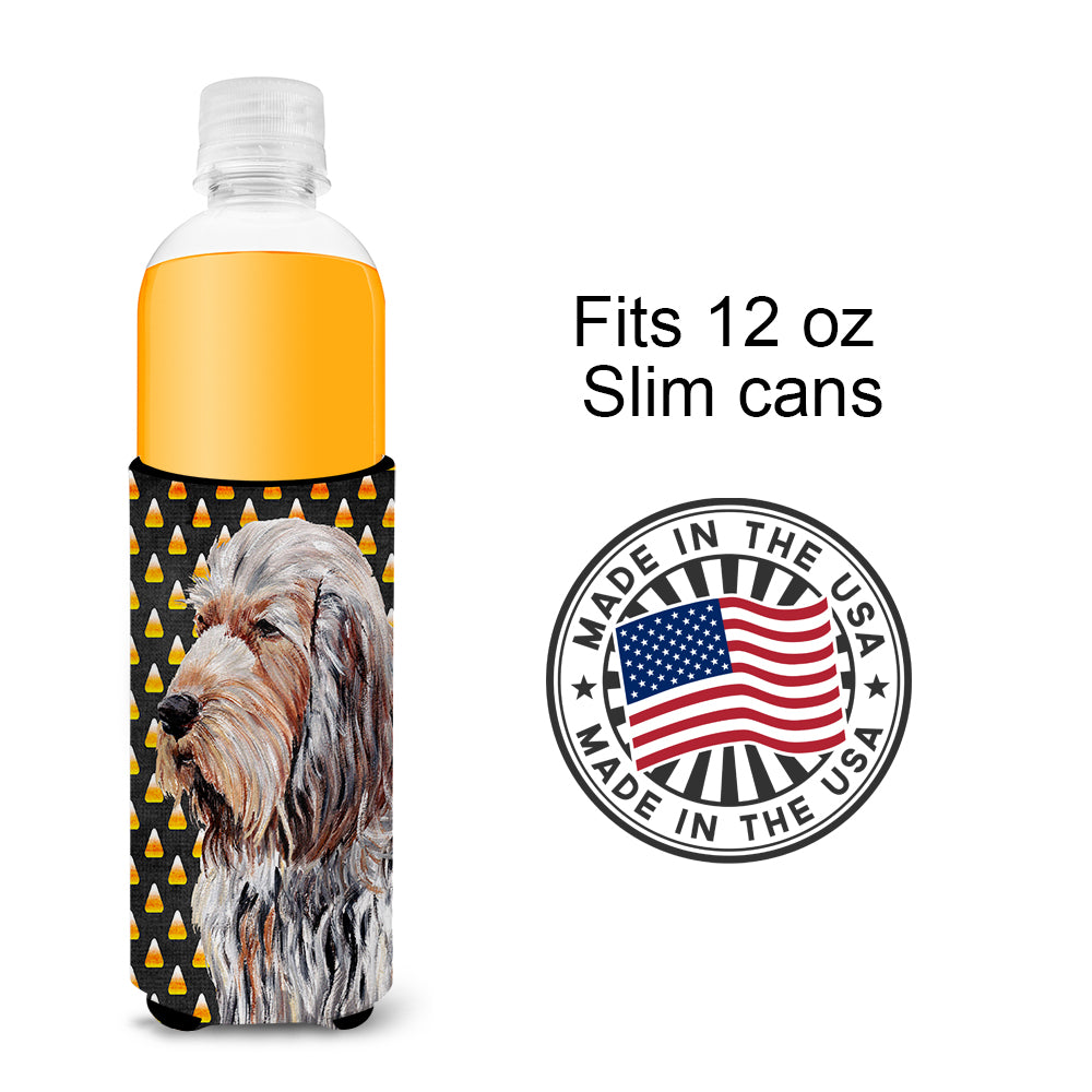Otterhound Candy Corn Halloween Ultra Beverage Insulators for slim cans SC9660MUK.