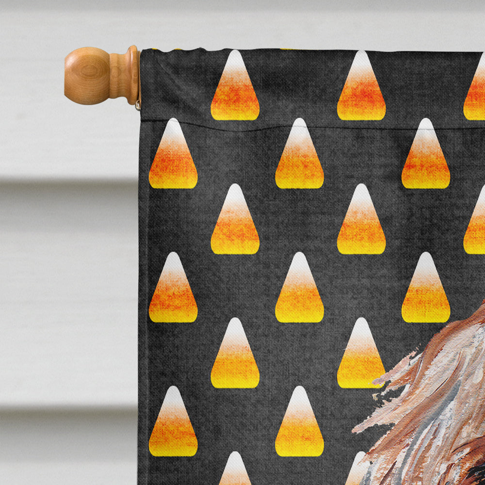 Otterhound Candy Corn Halloween Flag Canvas House Size SC9661CHF