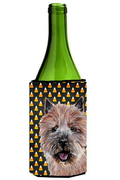 Norwich Terrier Candy Corn Halloween Wine Bottle Beverage Insulator Hugger SC9662LITERK by Caroline&#39;s Treasures