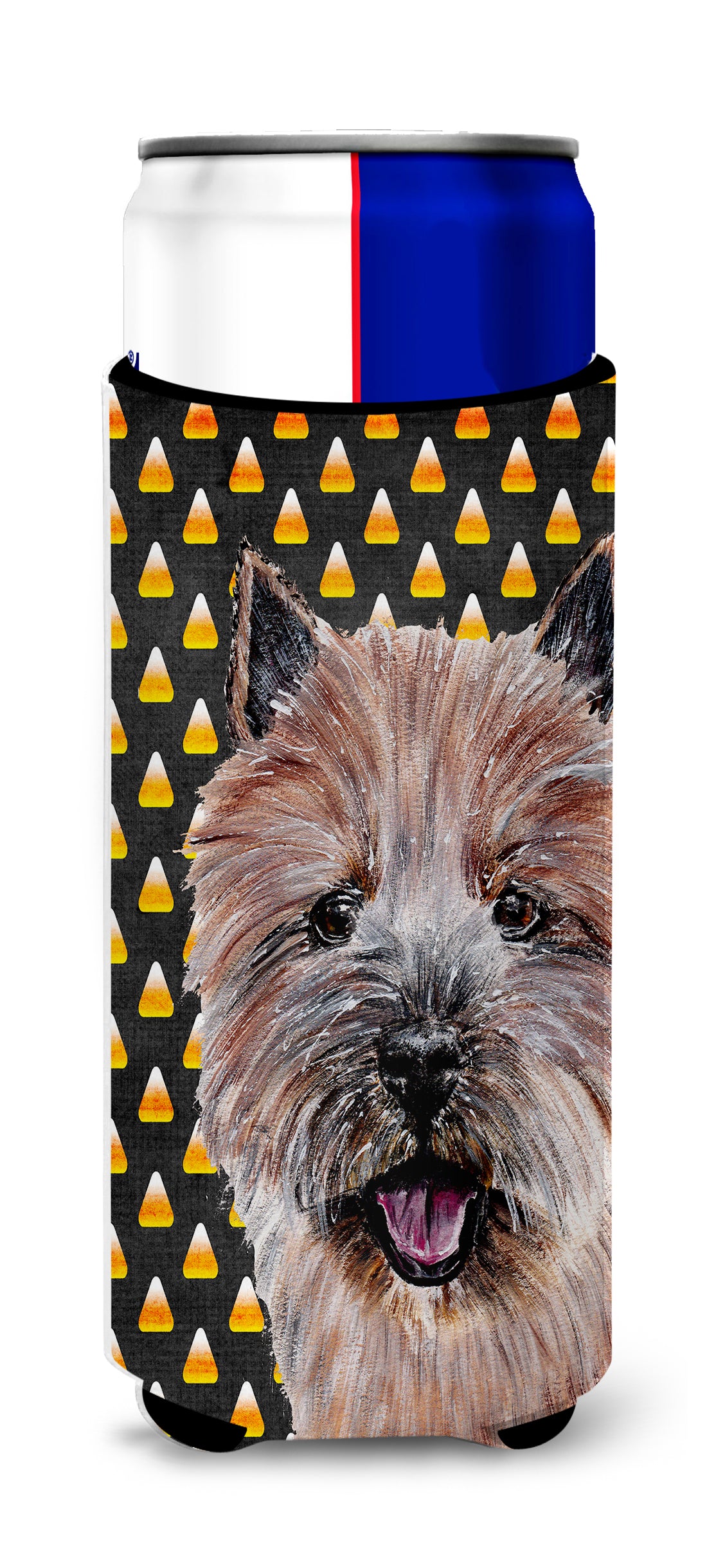 Norwich Terrier Candy Corn Halloween Ultra Beverage Insulators for slim cans SC9662MUK.