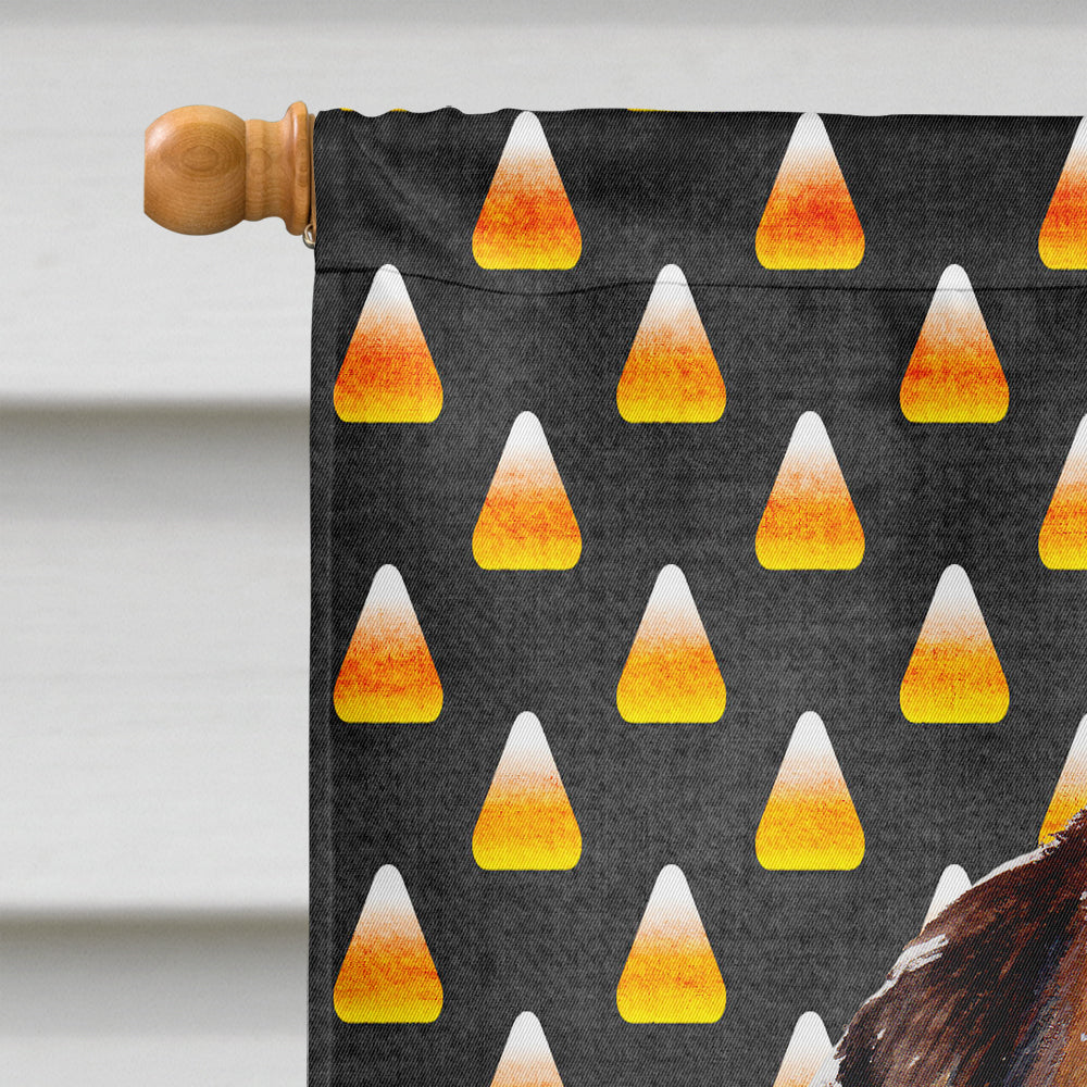 Norfolk Terrier Puppy Candy Corn Halloween Flag Canvas House Size SC9663CHF  the-store.com.