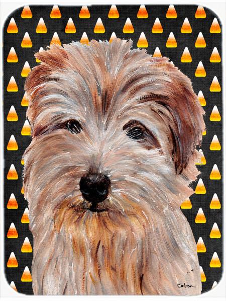 Norfolk Terrier Candy Corn Halloween Glass Cutting Board Large Size SC9664LCB by Caroline&#39;s Treasures