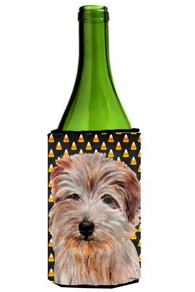 Norfolk Terrier Candy Corn Halloween Wine Bottle Beverage Insulator Hugger SC9664LITERK by Caroline's Treasures