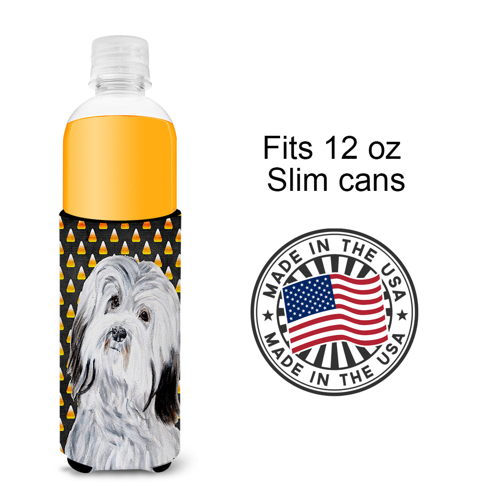 Havanese Candy Corn Halloween Ultra Beverage Insulators for slim cans SC9665MUK