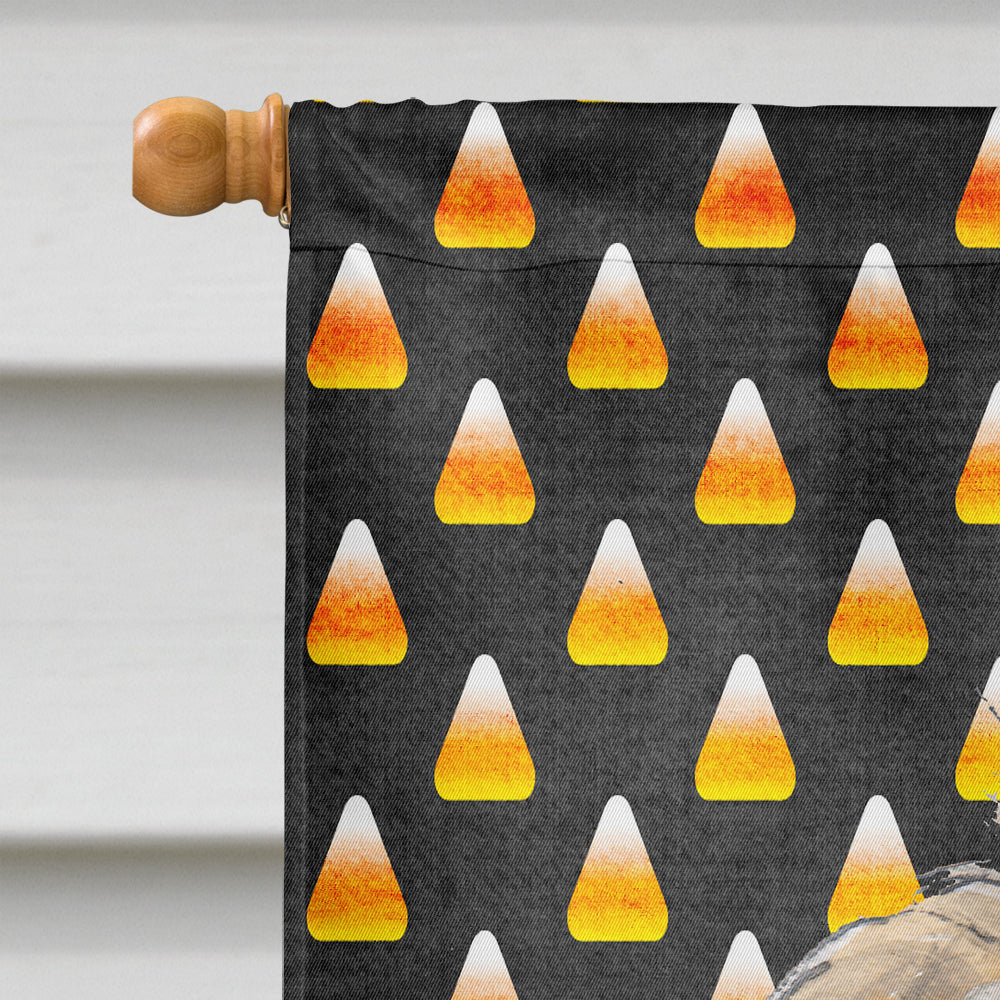 Golden Doodle 2 Candy Corn Halloween Flag Canvas House Size SC9667CHF  the-store.com.
