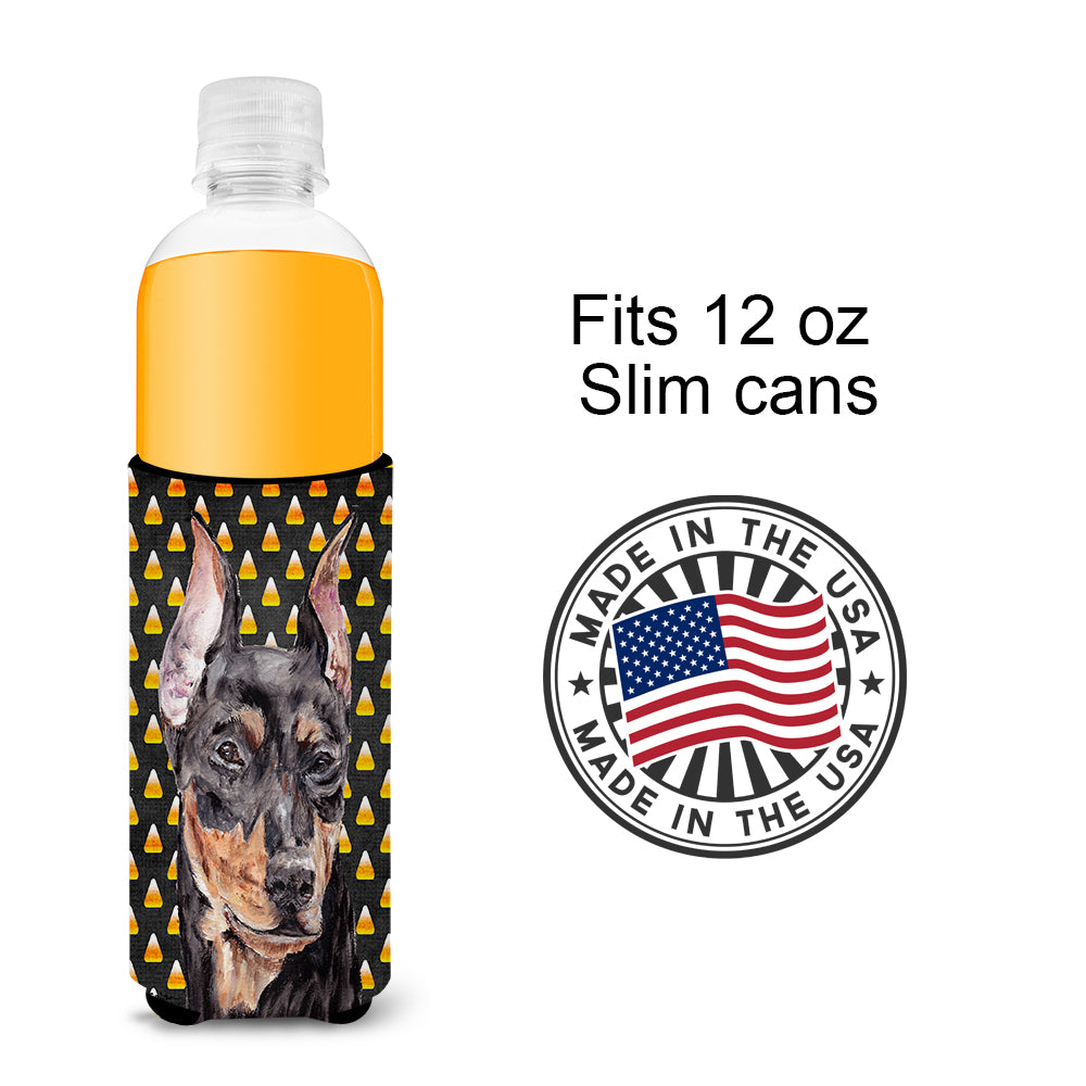 German Pinscher Candy Corn Halloween Ultra Beverage Insulators for slim cans SC9668MUK.