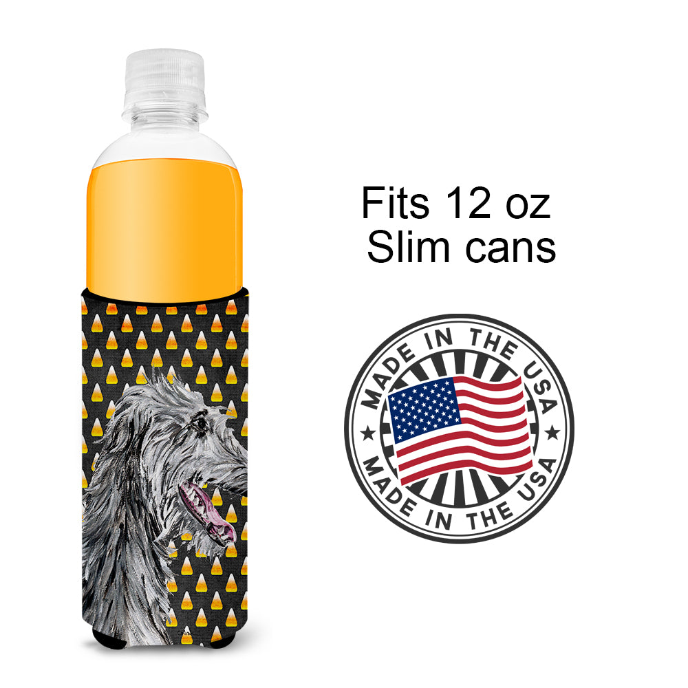 Scottish Deerhound Candy Corn Halloween Ultra Beverage Insulators for slim cans SC9669MUK.