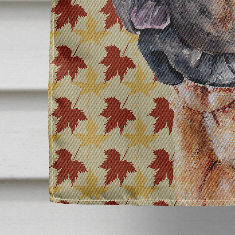 Shar Pei Fall Leaves Flag Canvas House Size SC9671CHF  the-store.com.