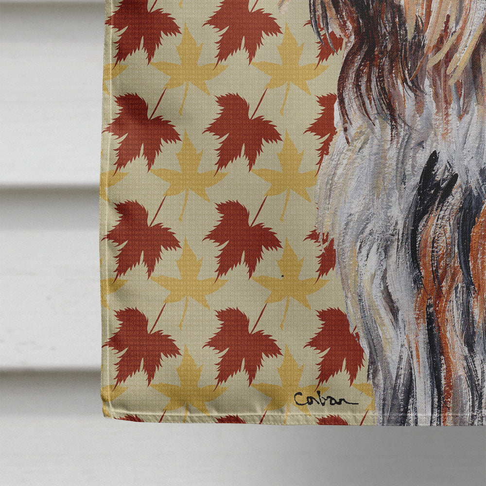 Otterhound Fall Leaves Flag Canvas House Size SC9684CHF  the-store.com.