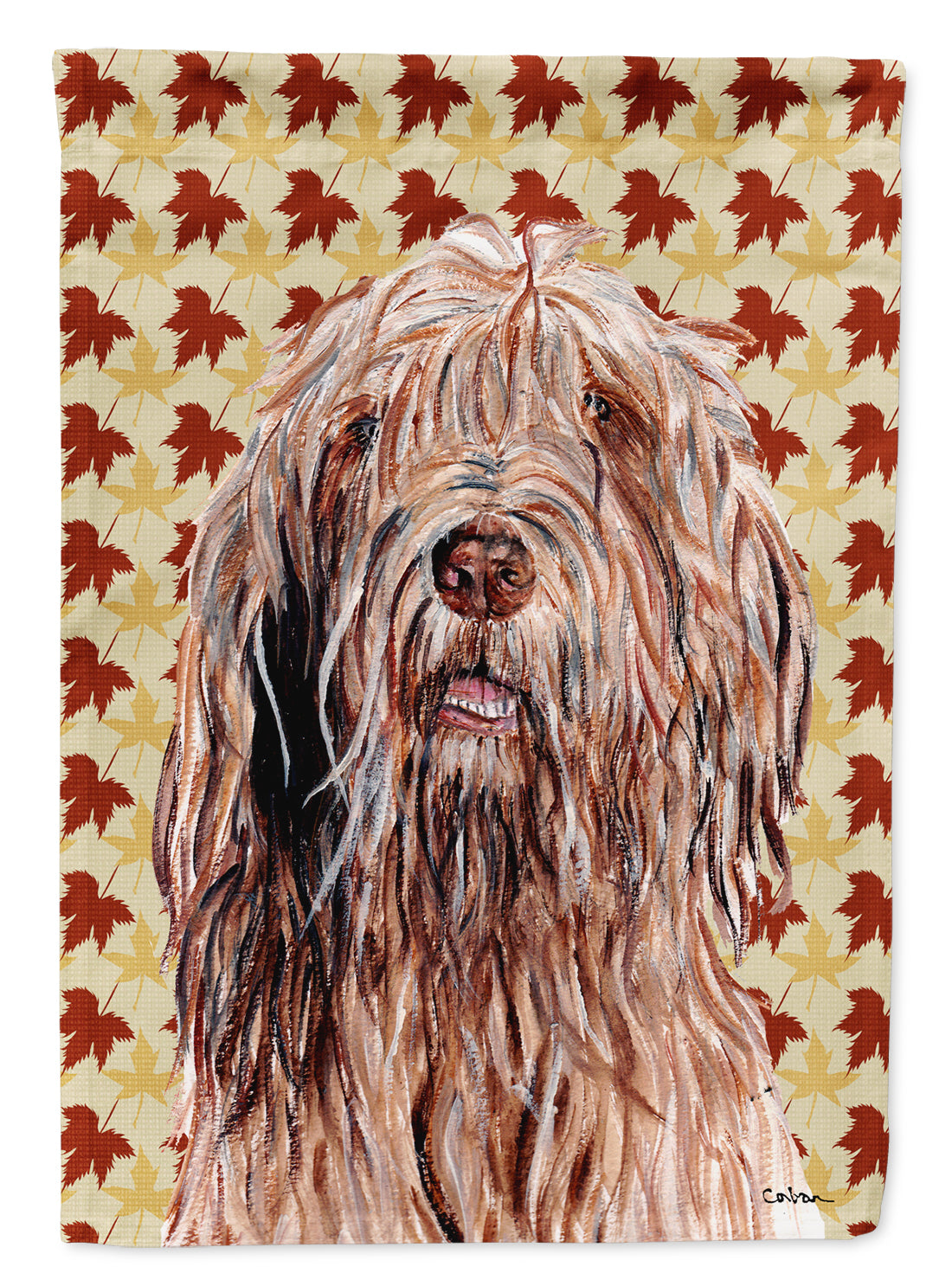 Otterhound Fall Leaves Flag Canvas House Size SC9685CHF  the-store.com.