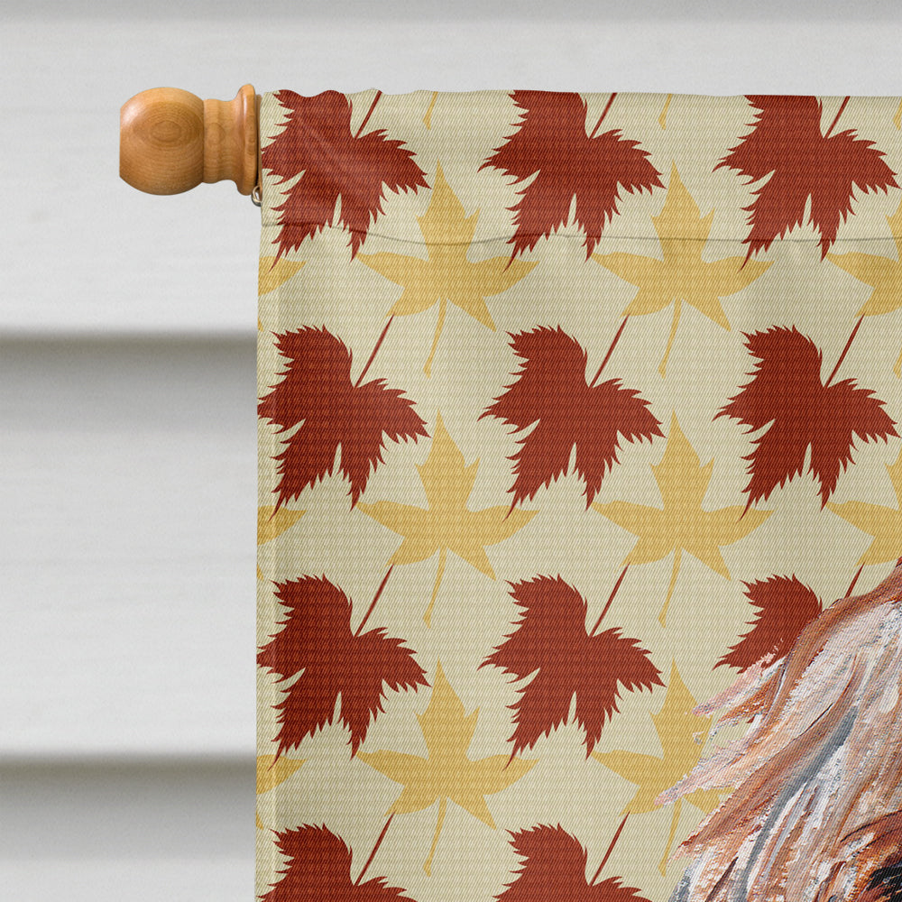 Otterhound Fall Leaves Flag Canvas House Size SC9685CHF
