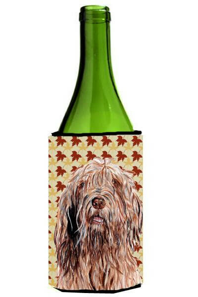 Otterhound Fall Leaves Wine Bottle Beverage Insulator Hugger SC9685LITERK by Caroline&#39;s Treasures