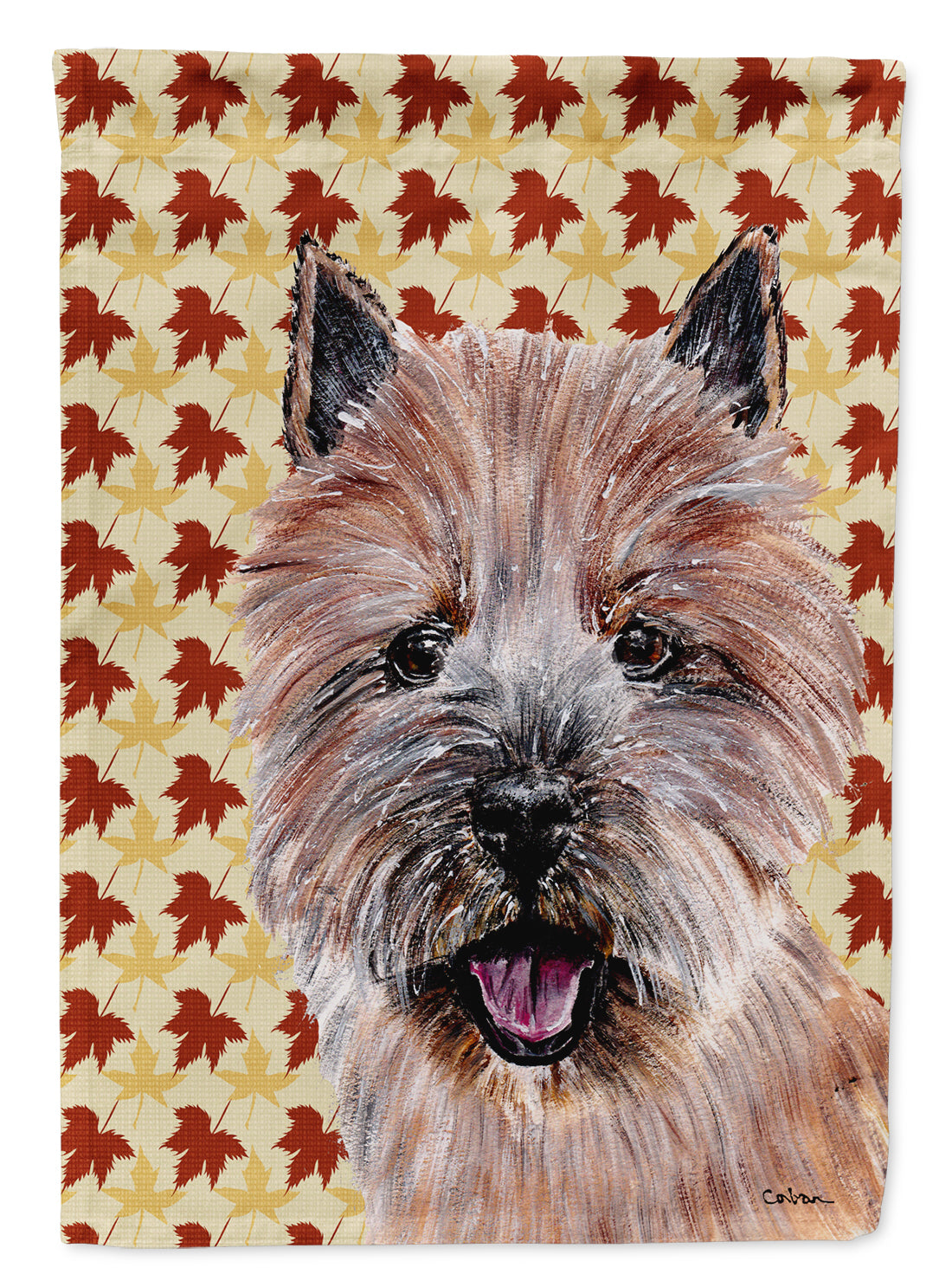 Norwich Terrier Fall Leaves Flag Garden Size SC9686GF  the-store.com.