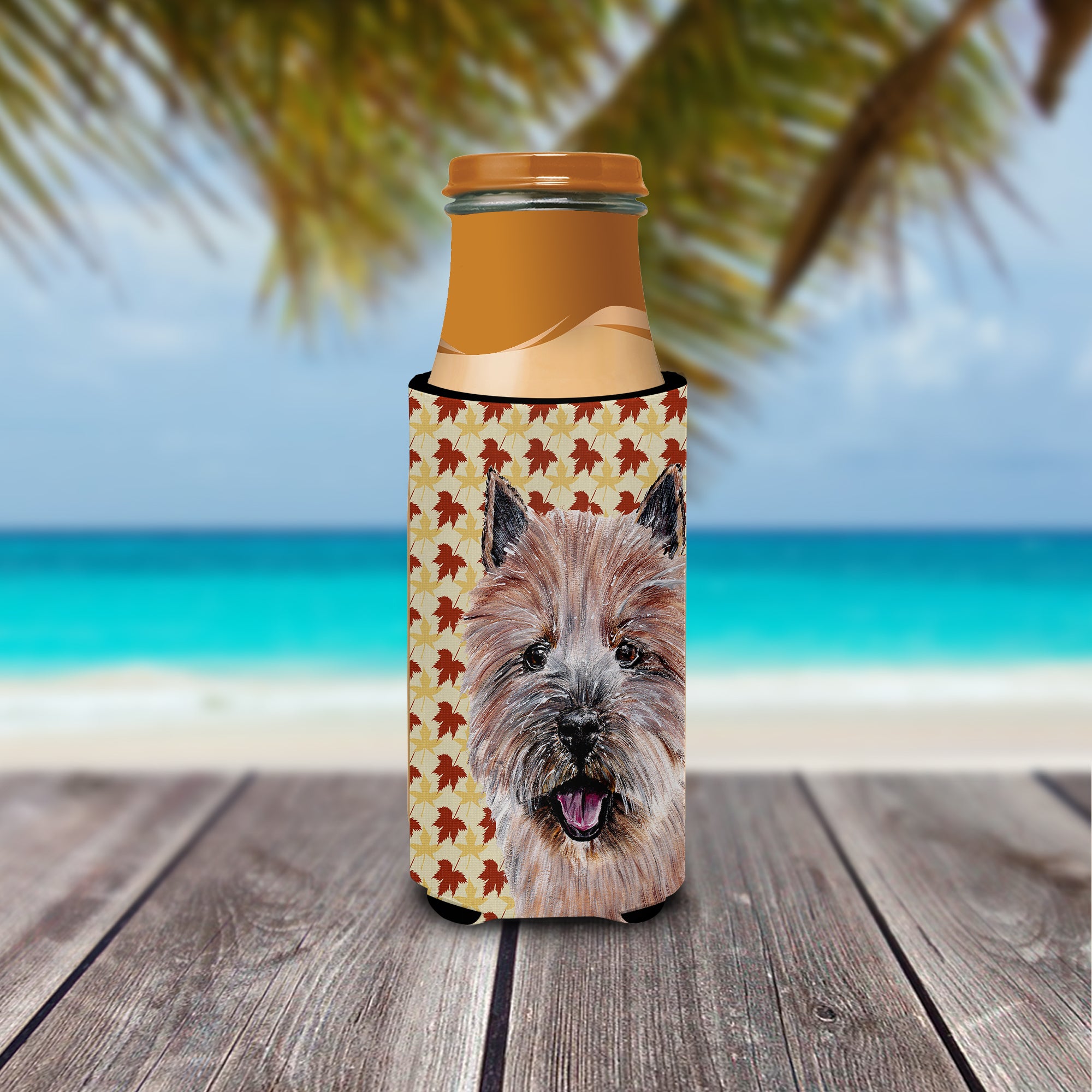 Norwich Terrier Fall Leaves Ultra Beverage Insulators for slim cans SC9686MUK