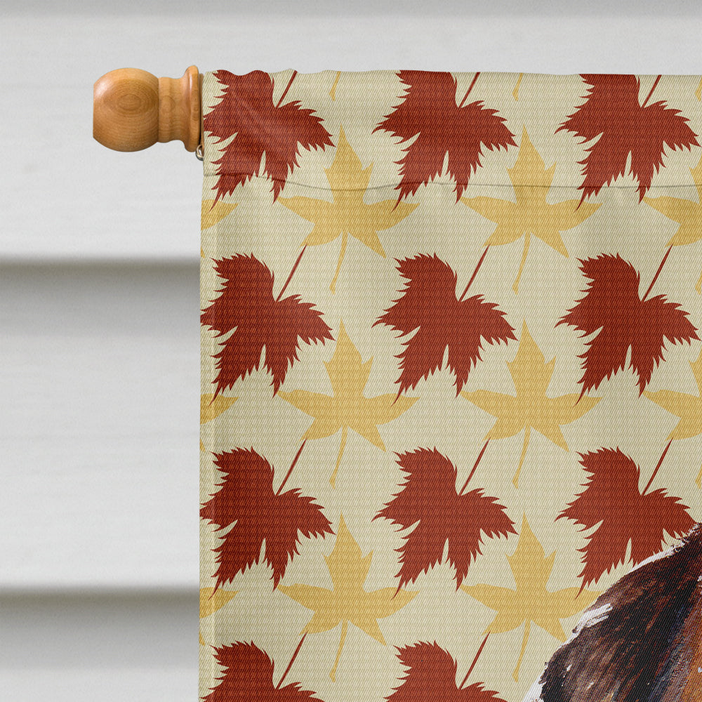 Norfolk Terrier Puppy Fall Leaves Flag Canvas House Size SC9687CHF  the-store.com.