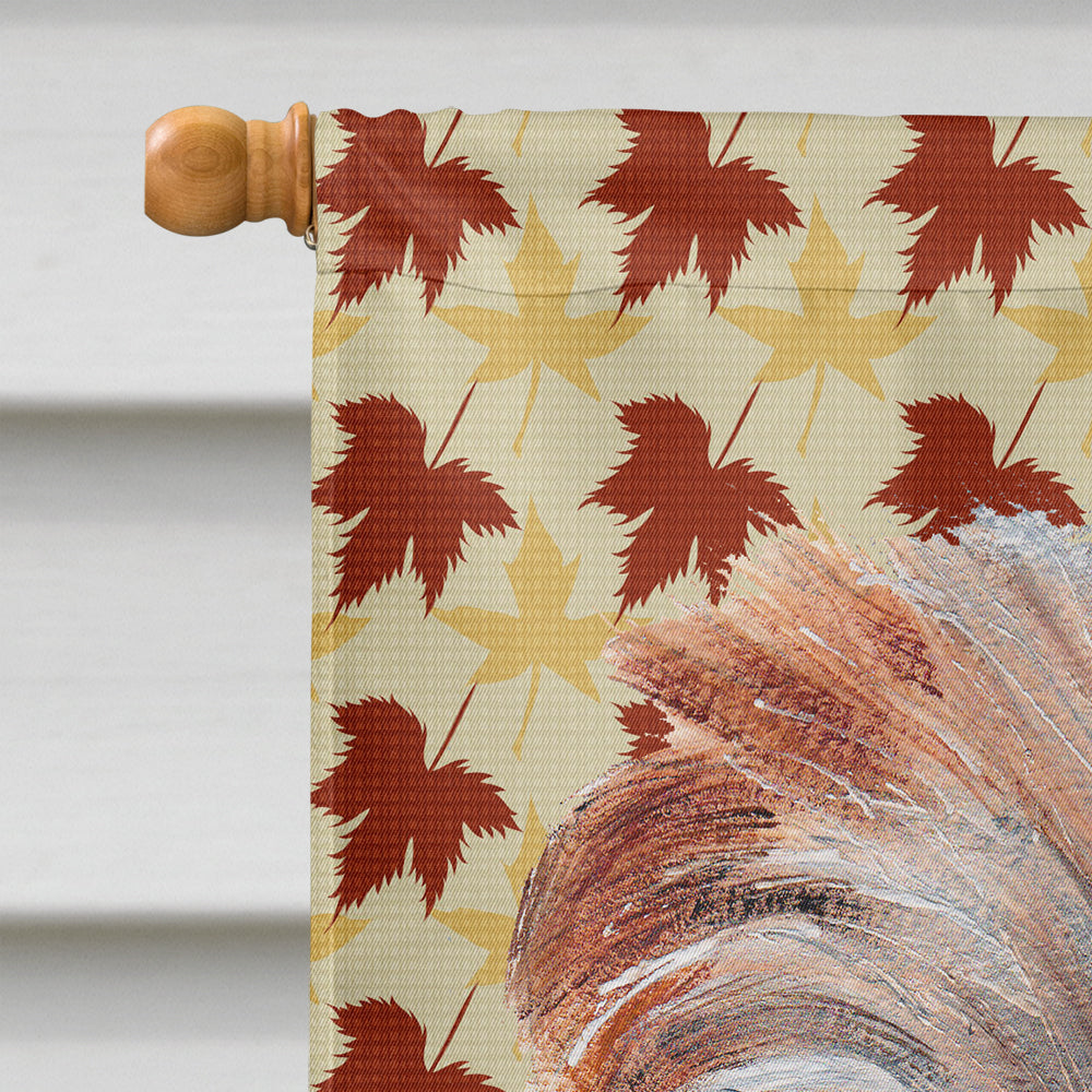 Norfolk Terrier Fall Leaves Flag Canvas House Size SC9688CHF  the-store.com.