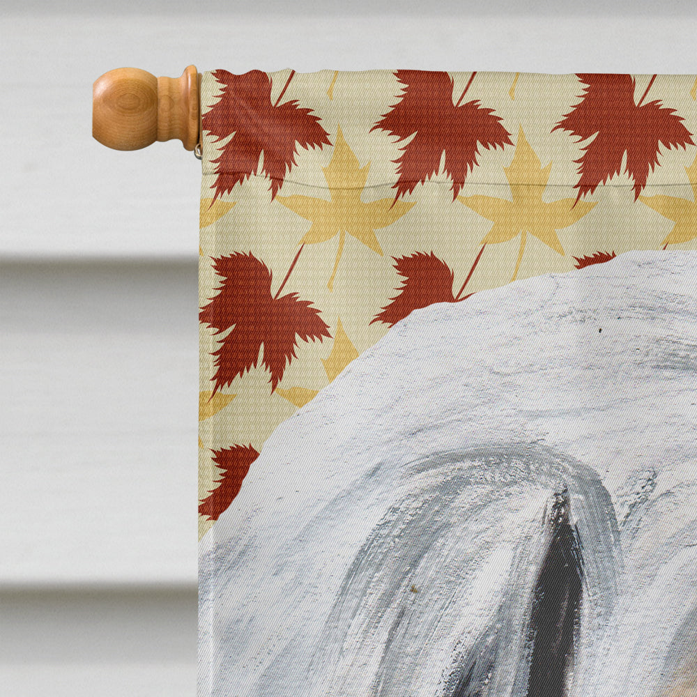 Great Pyrenees Fall Leaves Flag Canvas House Size SC9690CHF