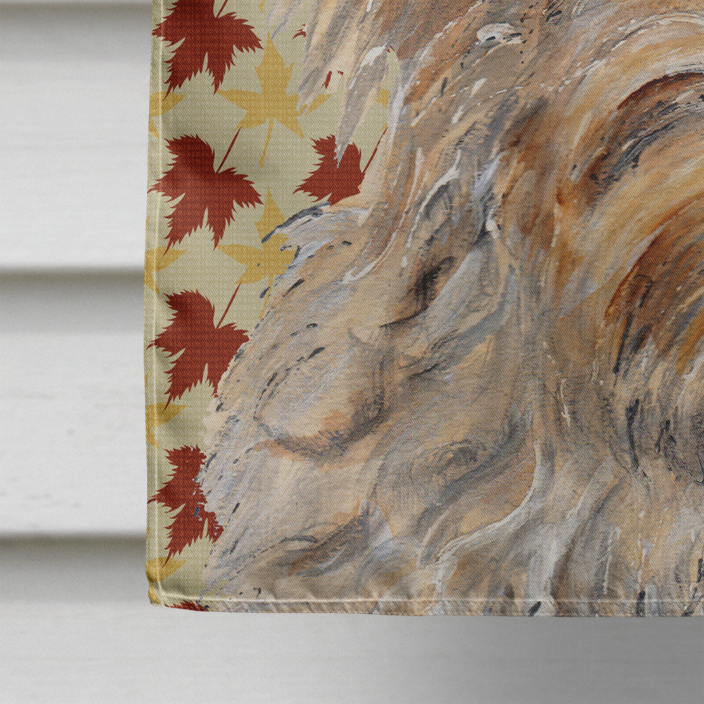 Golden Doodle 2 Fall Leaves Flag Canvas House Size SC9691CHF