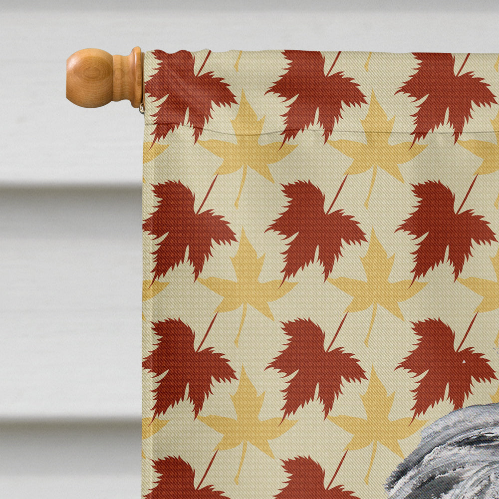Scottish Deerhound Fall Leaves Flag Canvas House Size SC9693CHF