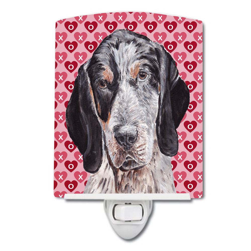Blue Tick Coonhound Hearts and Love Ceramic Night Light SC9697CNL - the-store.com