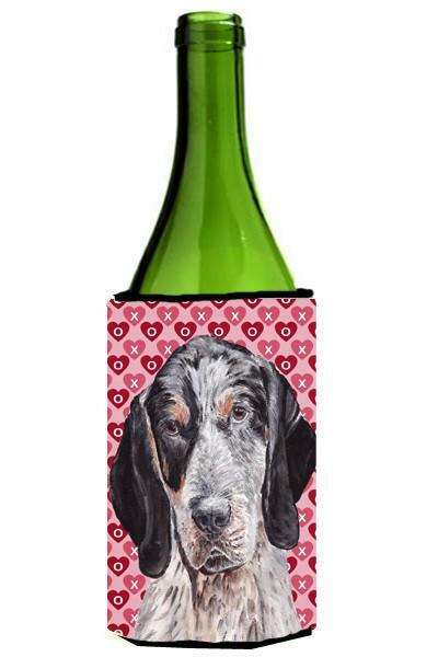 Blue Tick Coonhound Hearts and Love Wine Bottle Beverage Insulator Hugger SC9697LITERK by Caroline&#39;s Treasures