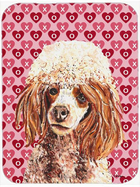 Red Miniature Poodle Hearts and Love Glass Cutting Board Large Size SC9699LCB by Caroline's Treasures