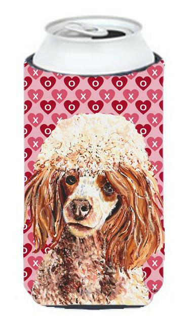 Red Miniature Poodle Hearts and Love Tall Boy Beverage Insulator Hugger SC9699TBC by Caroline&#39;s Treasures