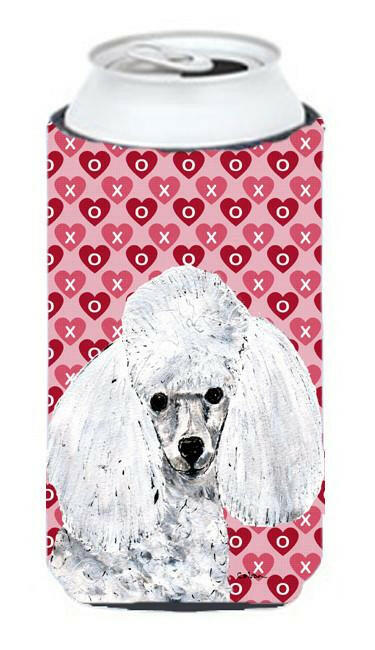 White Toy Poodle Hearts and Love Tall Boy Beverage Insulator Hugger SC9701TBC by Caroline&#39;s Treasures