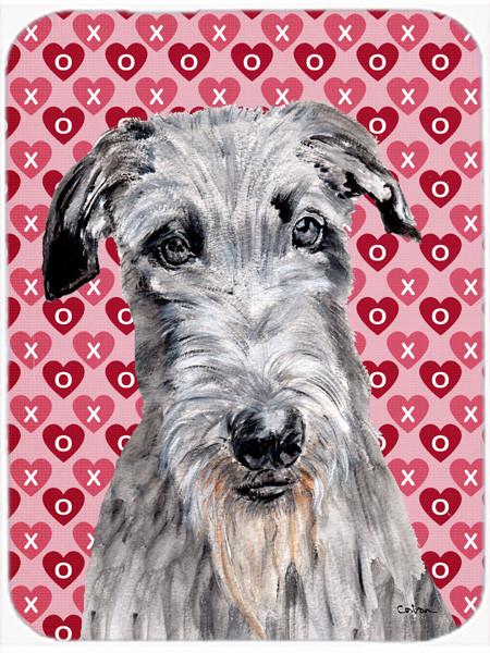 Scottish Deerhound Hearts and Love Glass Cutting Board Large Size SC9706LCB by Caroline&#39;s Treasures