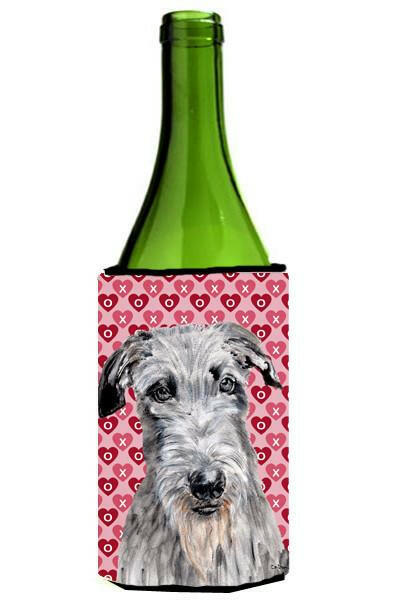Scottish Deerhound Hearts and Love Wine Bottle Beverage Insulator Hugger SC9706LITERK by Caroline&#39;s Treasures