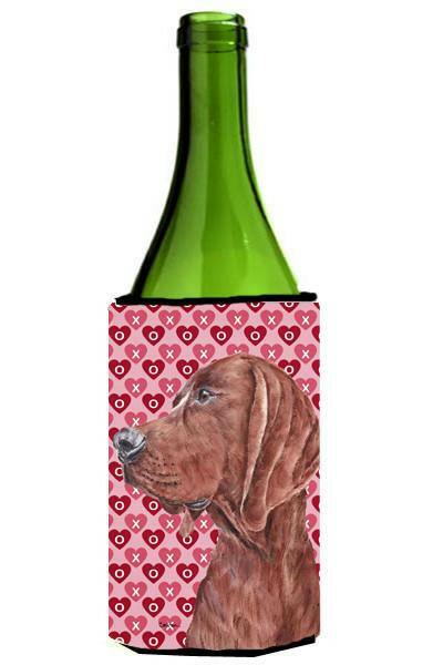 Redbone Coonhound Hearts and Love Wine Bottle Beverage Insulator Hugger SC9707LITERK by Caroline&#39;s Treasures