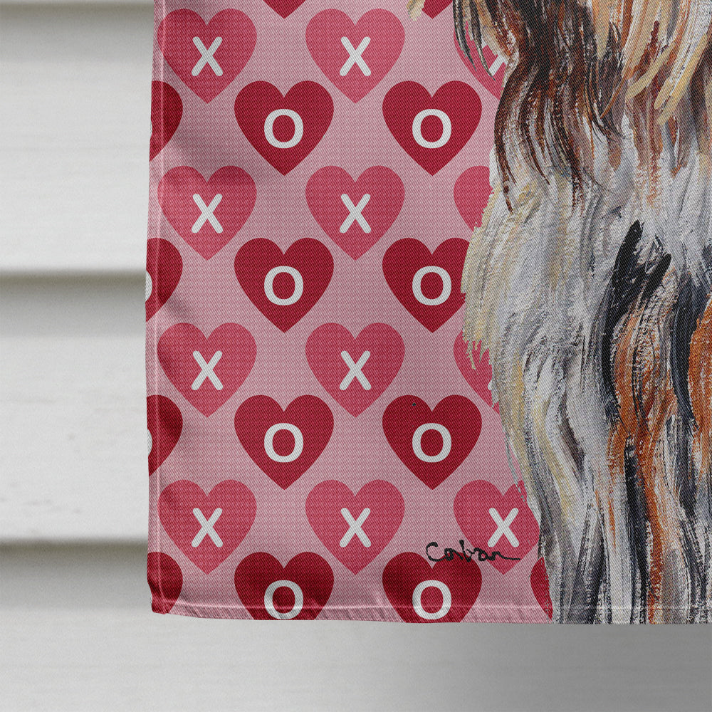 Otterhound Hearts and Love Flag Canvas House Size SC9708CHF  the-store.com.