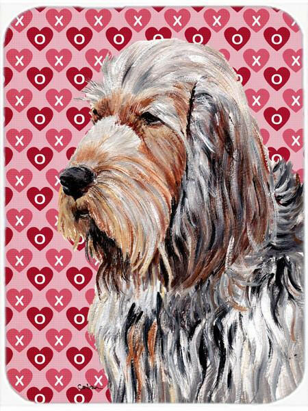 Otterhound Hearts and Love Glass Cutting Board Large Size SC9708LCB by Caroline&#39;s Treasures