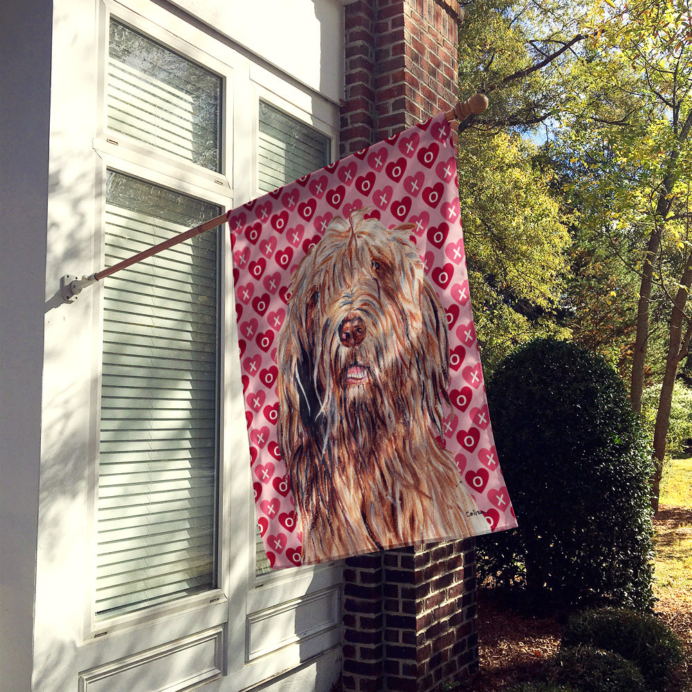 Otterhound Hearts and Love Flag Canvas House Size SC9709CHF  the-store.com.