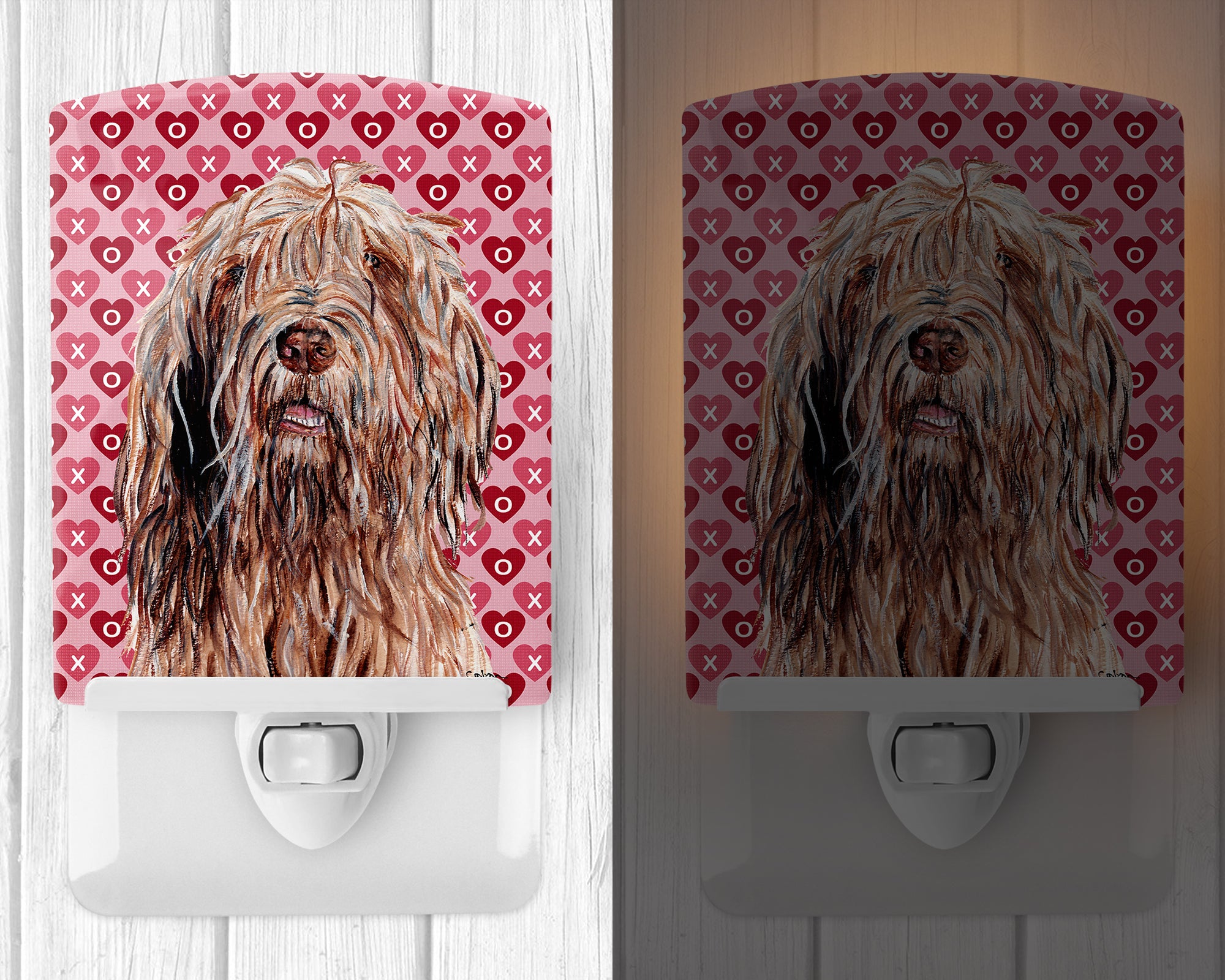Otterhound Hearts and Love Ceramic Night Light SC9709CNL - the-store.com