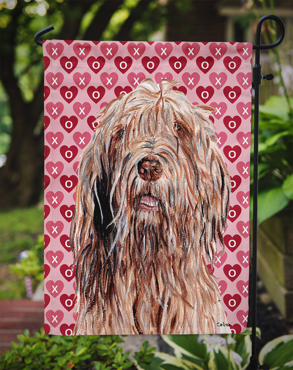 Otterhound Hearts and Love Drapeau Jardin Taille SC9709GF