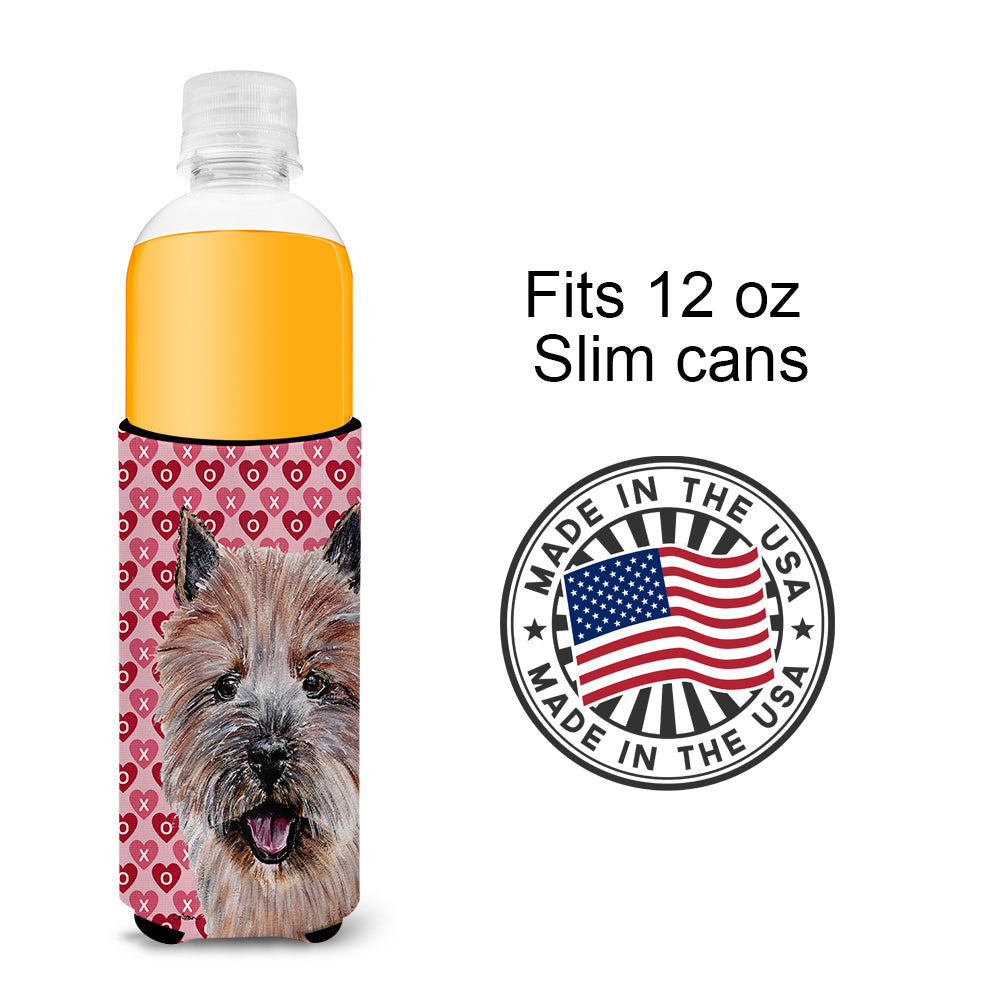 Norwich Terrier Hearts and Love Ultra Beverage Insulators for slim cans SC9710MUK.