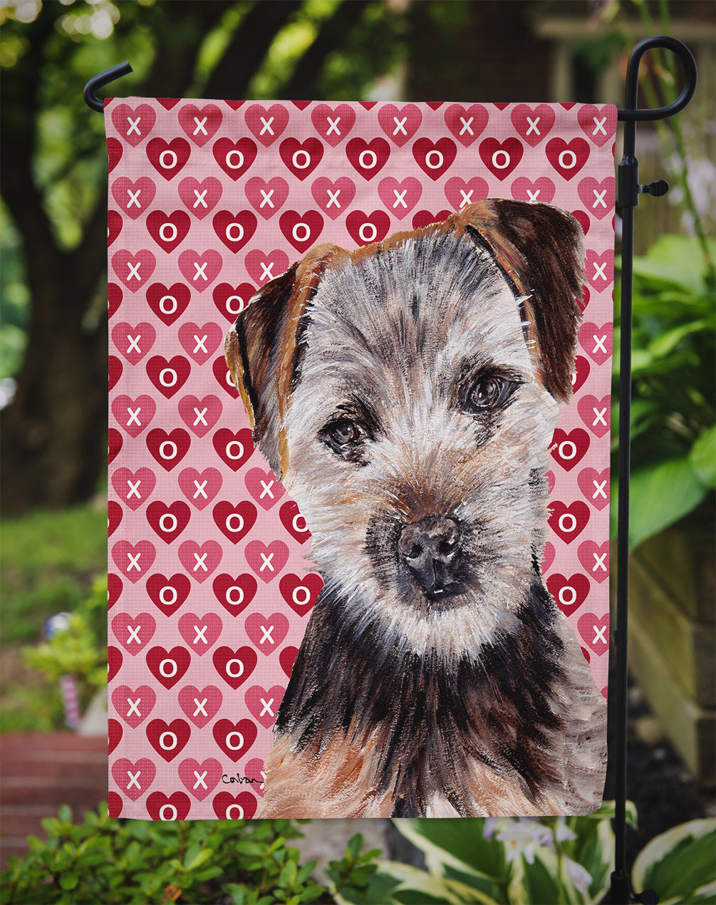 Norfolk Terrier Puppy Hearts and Love Drapeau Jardin Taille SC9711GF