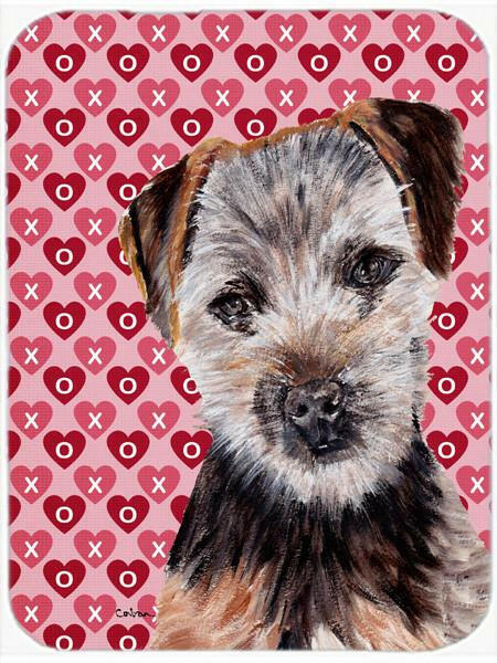 Norfolk Terrier Puppy Hearts and Love Glass Cutting Board Large Size SC9711LCB by Caroline&#39;s Treasures