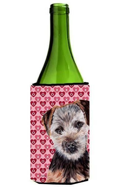 Norfolk Terrier Puppy Hearts and Love Wine Bottle Beverage Insulator Hugger SC9711LITERK by Caroline&#39;s Treasures