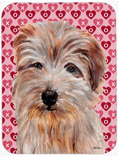 Norfolk Terrier Hearts and Love Glass Cutting Board Large Size SC9712LCB by Caroline's Treasures