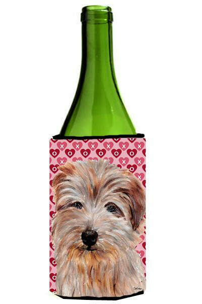 Norfolk Terrier Hearts and Love Wine Bottle Beverage Insulator Hugger SC9712LITERK by Caroline&#39;s Treasures