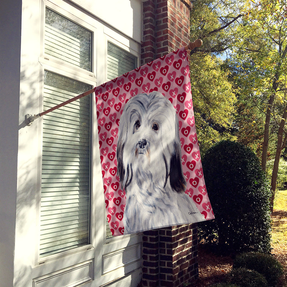Havanese Hearts and Love Flag Canvas House Size SC9713CHF  the-store.com.