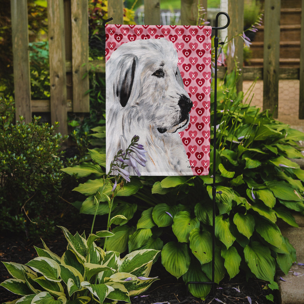 Great Pyrenees Hearts and Love Flag Garden Size SC9714GF  the-store.com.