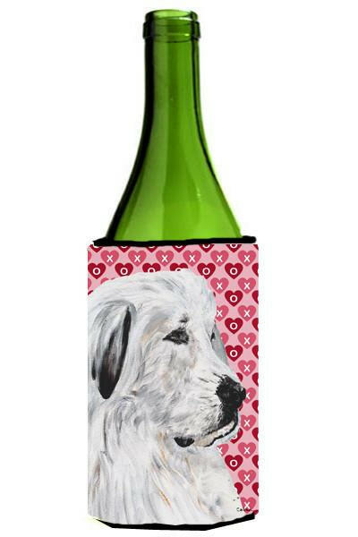 Great Pyrenees Hearts and Love Wine Bottle Beverage Insulator Hugger SC9714LITERK by Caroline&#39;s Treasures